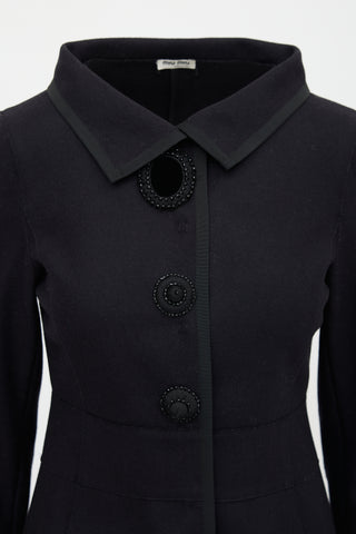 Miu Miu 2006 Wool Applique Coat