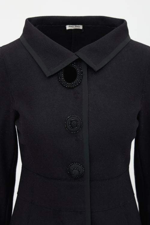 Miu Miu 2006 Wool Applique Coat