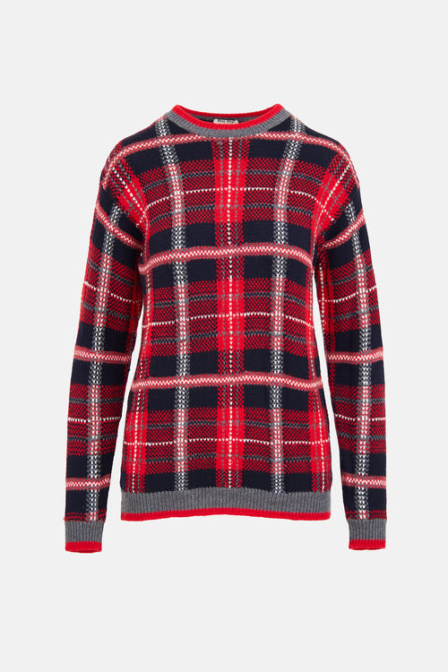Miu Miu 2015 Wool Plaid Sweater