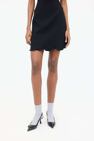 Miu Miu 2017 Ruffle Trim Mini Skirt