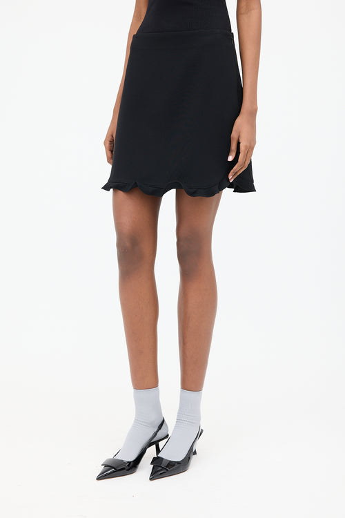 Miu Miu 2017 Ruffle Trim Mini Skirt