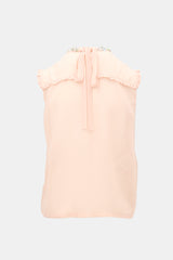 Miu Miu 2017 Silk Crepe Pleated Top