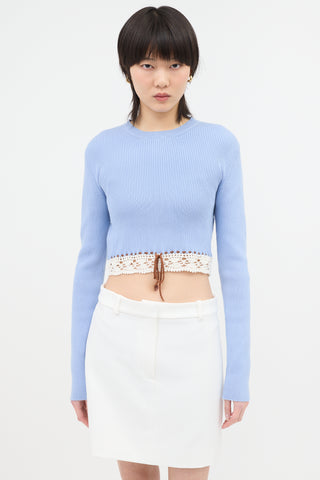 Miu Miu 2019 Crochet Hem Sweater