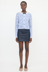 Miu Miu 2019 Cropped Intarsia Cardigan