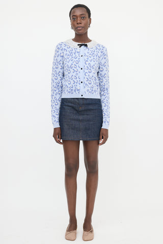Miu Miu 2019 Cropped Intarsia Cardigan