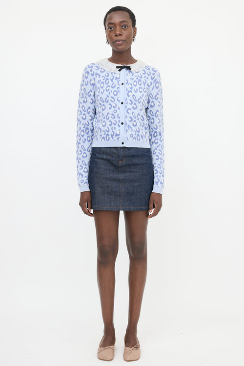Miu Miu 2019 Cropped Intarsia Cardigan