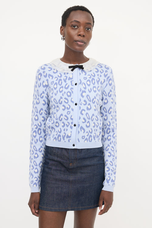 Miu Miu 2019 Cropped Intarsia Cardigan