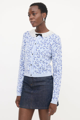 Miu Miu 2019 Cropped Intarsia Cardigan