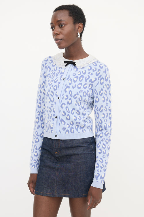 Miu Miu 2019 Cropped Intarsia Cardigan