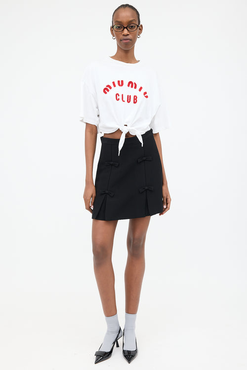 Miu Miu 2021 Embroidered Knot T-Shirt