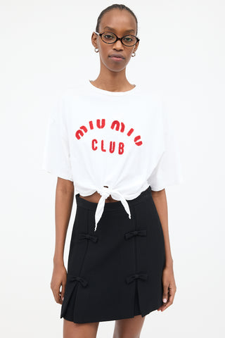 Miu Miu 2021 Embroidered Knot T-Shirt