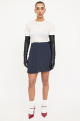 Miu Miu 2022 Ribbed Logo Longsleeve Top