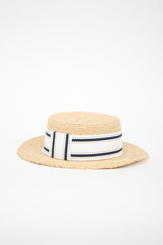 Miu Miu 2023 Raffia Logo Band Sun Hat