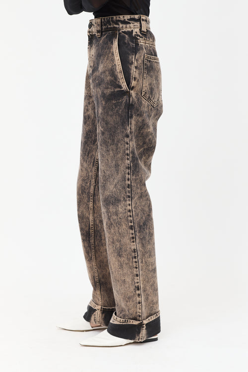Miu Miu Acid Wash Straight Leg Jeans