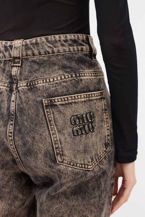 Miu Miu Acid Wash Straight Leg Jeans