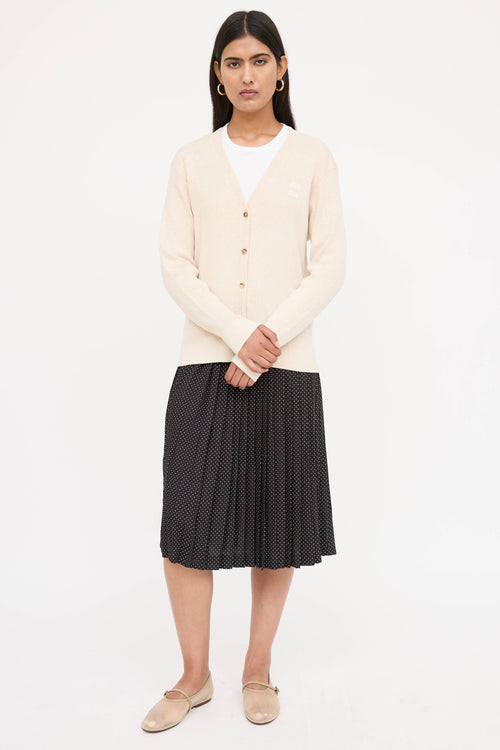 Miu Miu Ribbed Cotton Cardigan