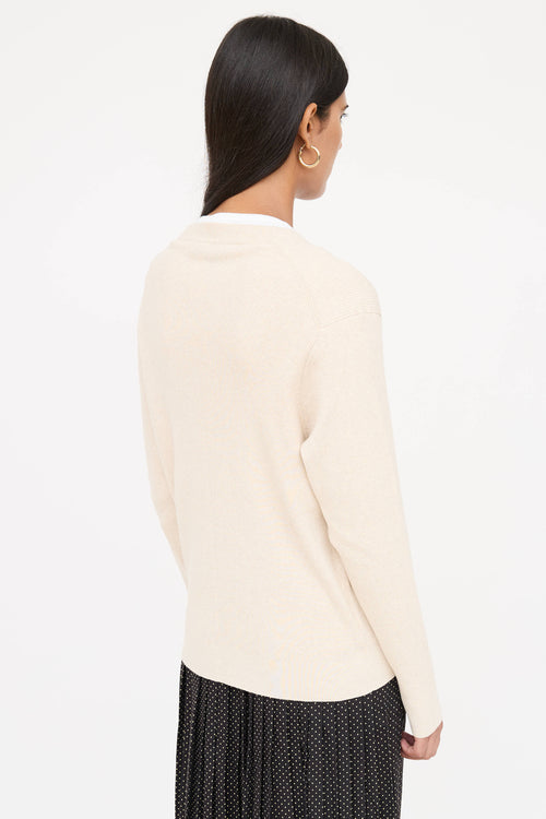 Miu Miu Ribbed Cotton Cardigan