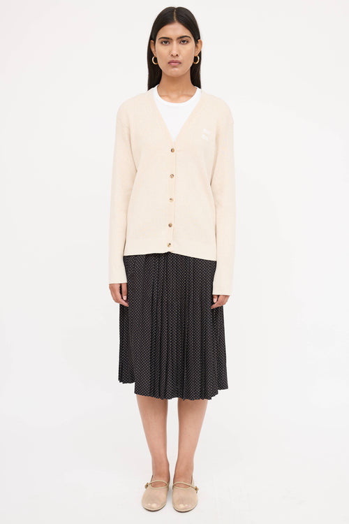 Miu Miu Ribbed Cotton Cardigan