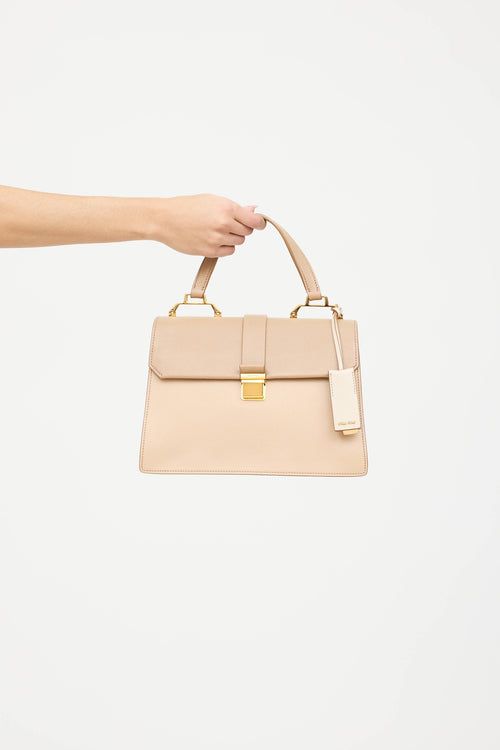 Miu Miu Leather Madras Top Flap Bag