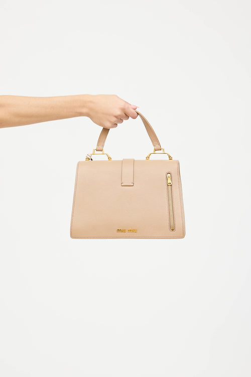 Miu Miu Leather Madras Top Flap Bag