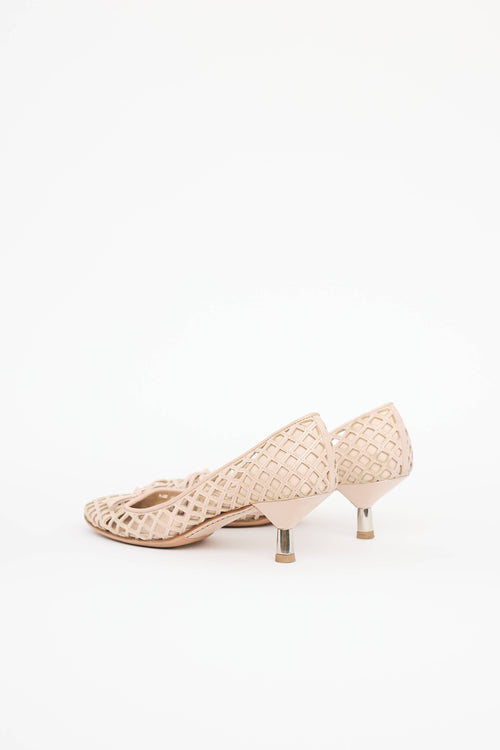 Miu Miu Leather Bow Kitten Heel