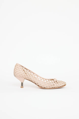 Miu Miu Leather Bow Kitten Heel