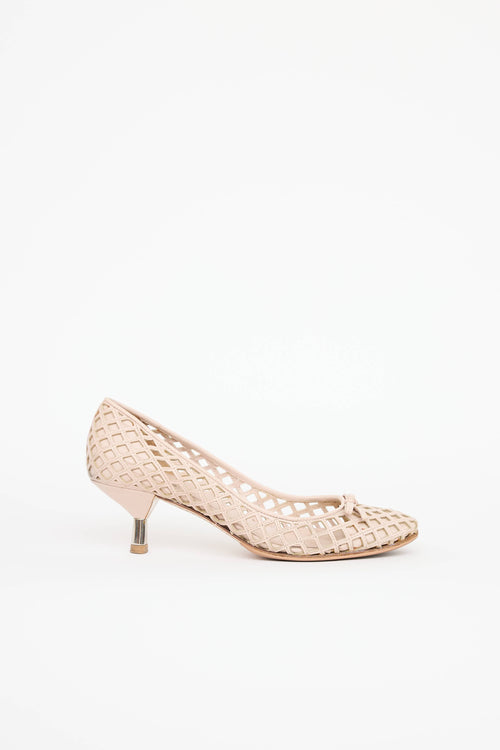 Miu Miu Leather Bow Kitten Heel