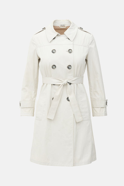Miu Miu Belted Trench Coat