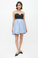 Miu Miu Black & Blue Bubble Dress
