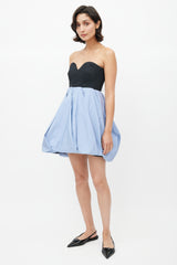 Miu Miu Black & Blue Bubble Dress