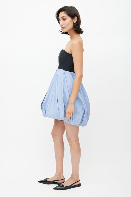 Miu Miu Black & Blue Bubble Dress