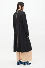 Miu Miu Black Cotton Exposed Seam Coat