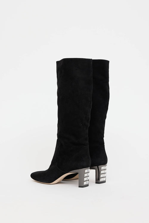 Miu Miu Crystal Heel Boot