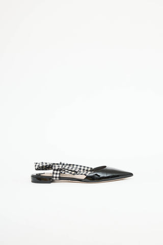Miu Miu Patent Slingback Flat