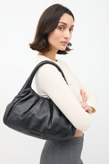Miu Miu Black Leather Top Handle Bag