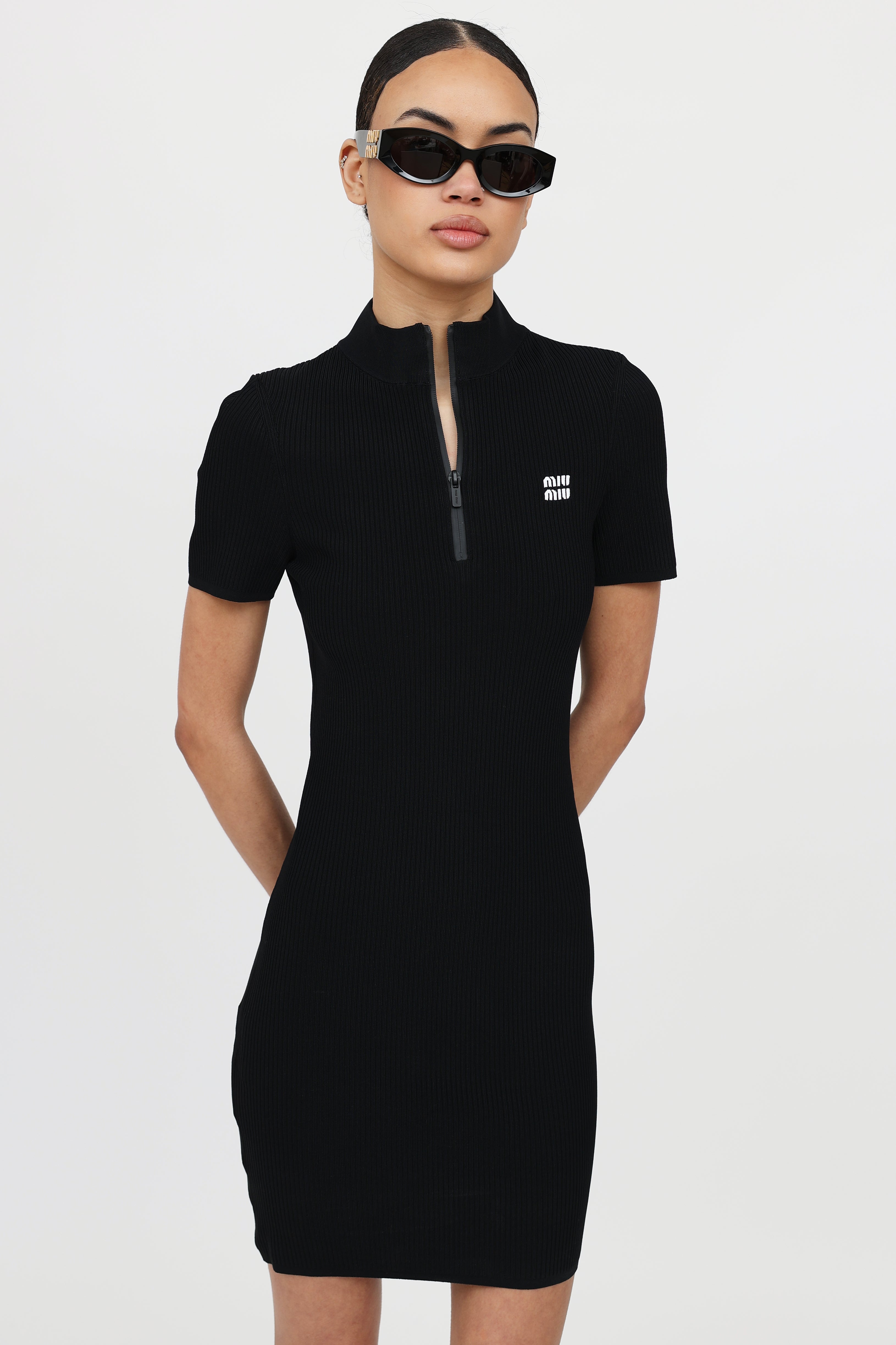 Miu Miu // 2024 Ribbed Mini Dress VSP Consignment Miu Miu // 2024 Ribbed Mini Dress VSP Consignment