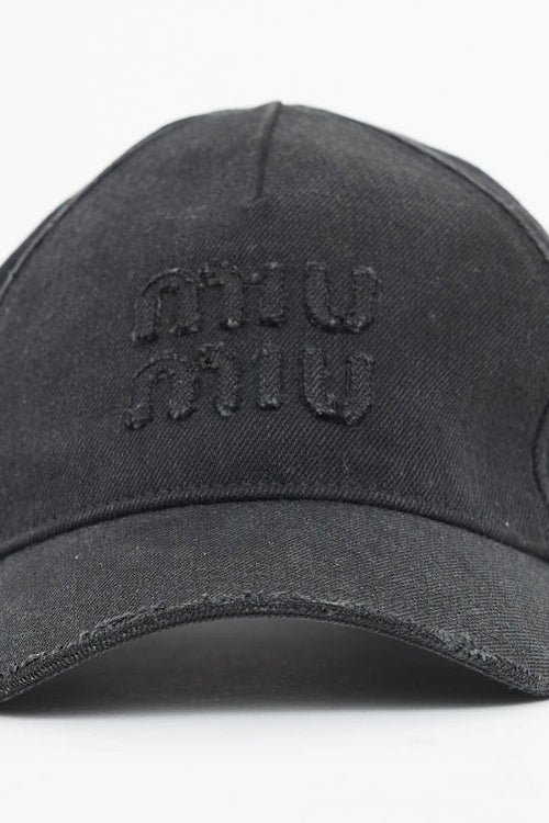 Miu Miu Denim Baseball Cap