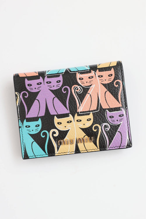 Miu Miu Printed Madres Bi-Fold Wallet