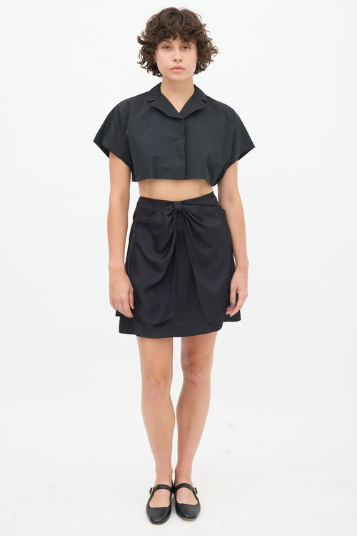 Miu Miu Black Nylon Cropped Bolero