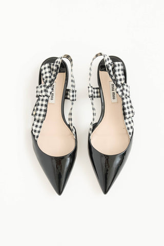 Miu Miu Patent Slingback Flat