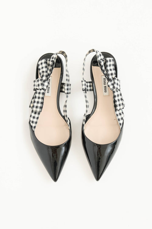 Miu Miu Patent Slingback Flat