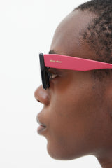 Miu Miu Black & Pink SMU11O Sunglasses
