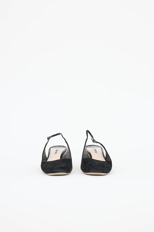 Miu MiuCrystal Stud Slingback Mule