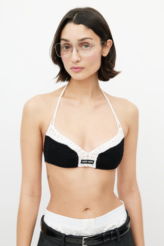 Prada // Pink Knitted Bralette Top – VSP Consignment