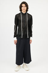 Miu Miu Black & White Mesh Shirt