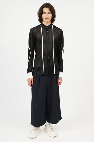 Miu Miu Black & White Mesh Shirt