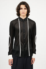 Miu Miu Black & White Mesh Shirt