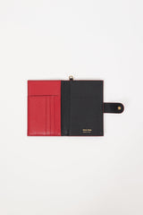 Miu Miu Black & Red Madras Love Lanyard Bifold Wallet