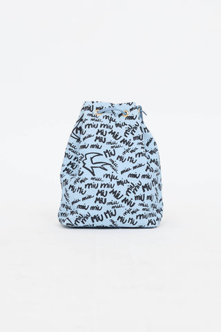Miu Miu Graffiti Drawstring Pouch