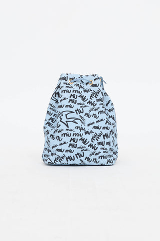 Miu Miu Graffiti Drawstring Pouch